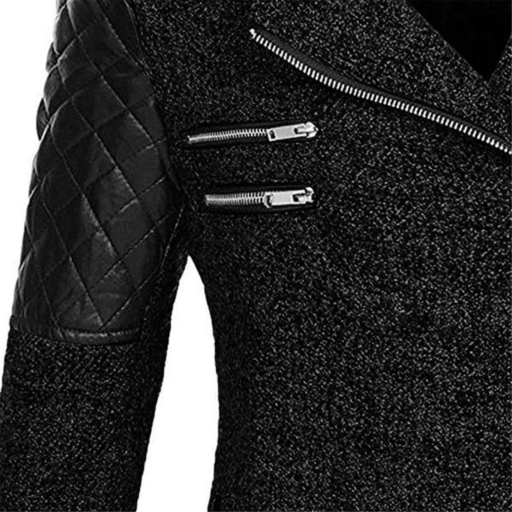 Fashionable women's winter outerwear, featuring a sleek design & warm quilted sleeves for chilly days.