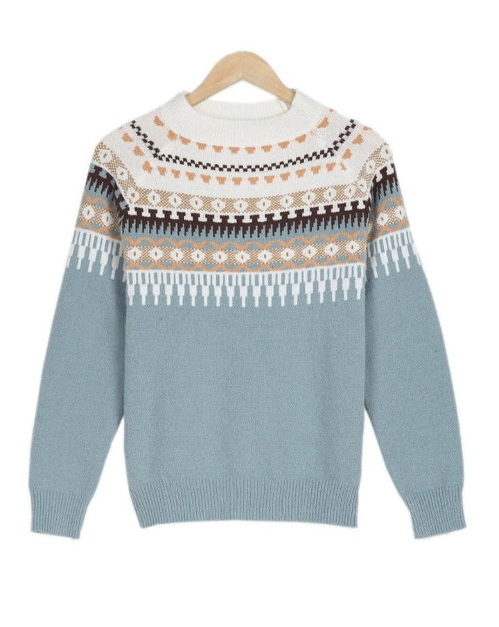 Women's relaxed fit long sleeve sweater. Cozy, comfortable top for everyday wear, fall fashion, and winter outfits.