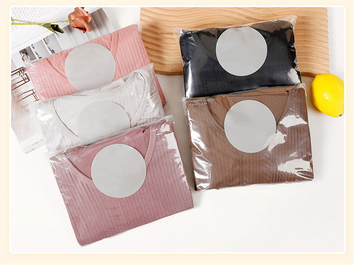 Women's thermal loungewear set in a neutral color, perfect for cozy evenings.