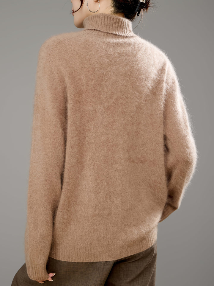 Women's warm and cozy turtleneck sweater, a comfortable choice for all your winter fashion needs.