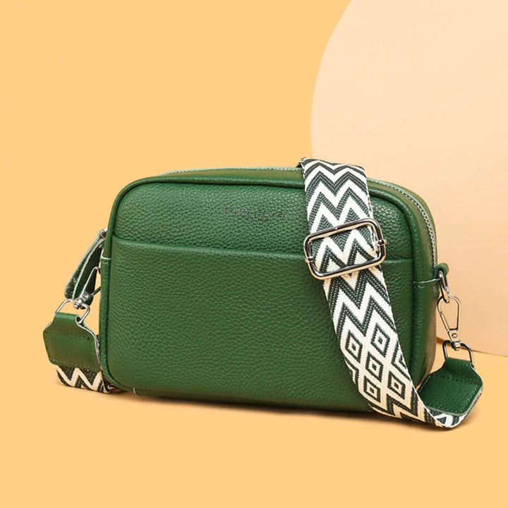 Versatile women's shoulder bag with a distinct geometric strap. Ideal for everyday carry and chic outfits.
