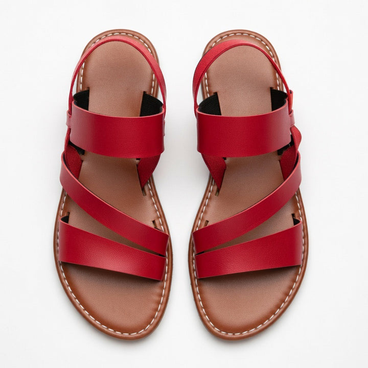 Versatile women's open toe flat sandals, perfect for casual summer days & walking.