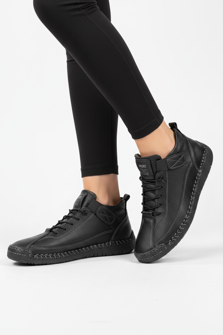 Women's cushioned everyday wide walking shoes for all-day comfort.