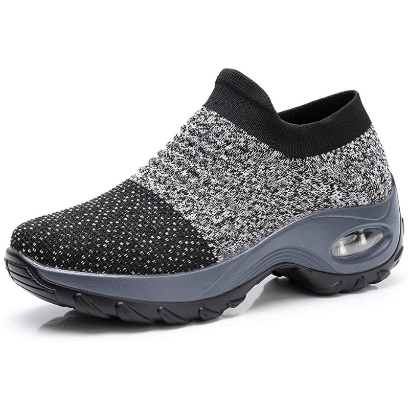 Lightweight women's walking shoes, orthopedic design, cushioned for activewear comfort & support.
