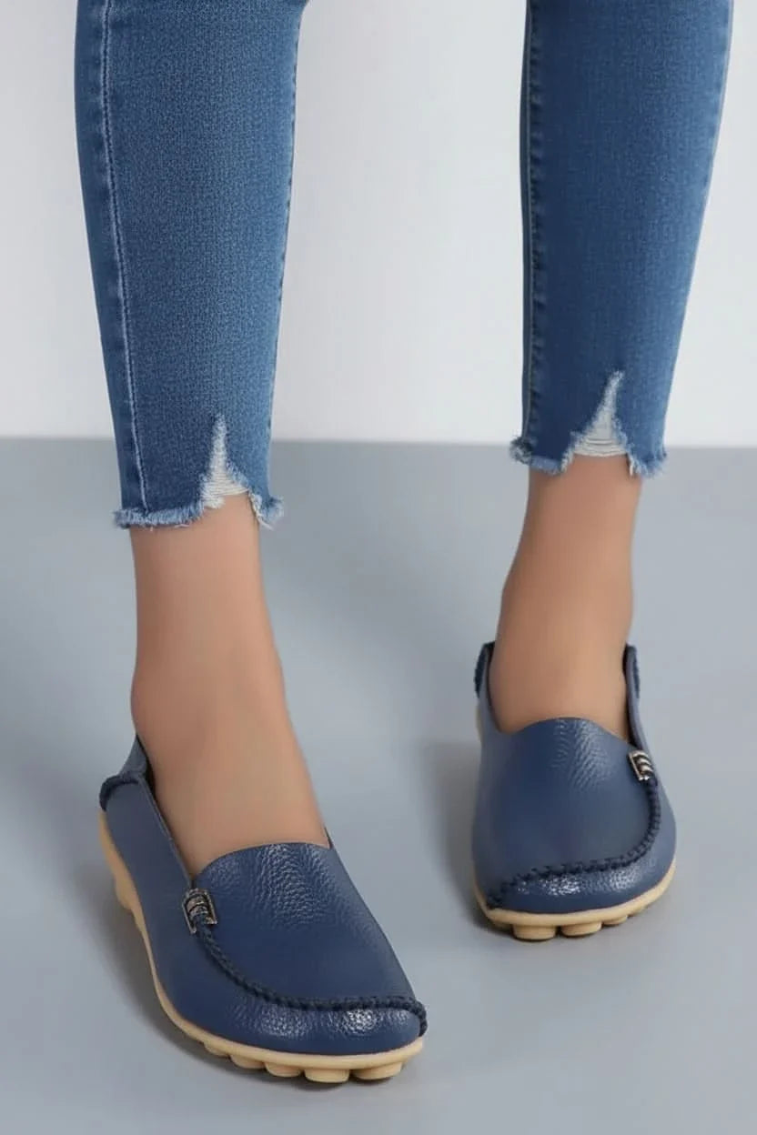 Stylish women's slip-on flats, round toe, perfect for casual & office wear.