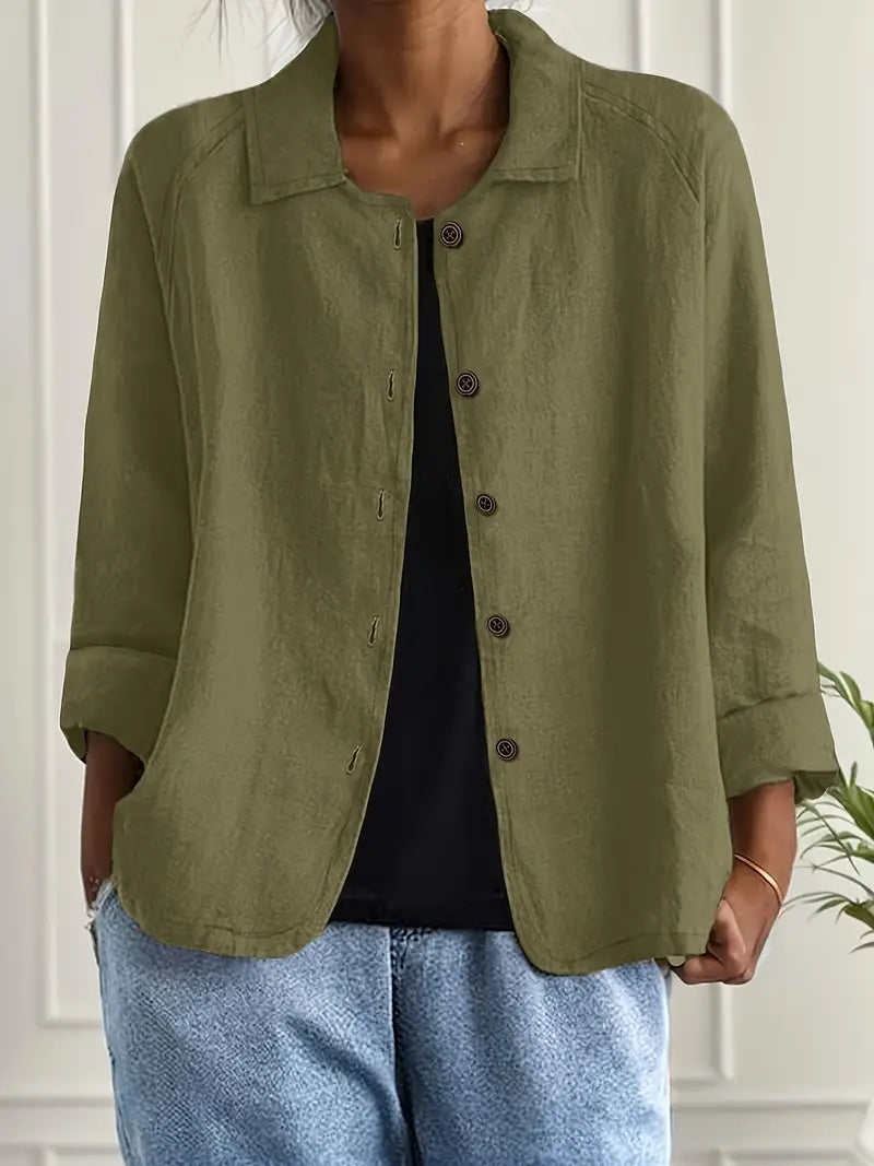 Stylish women's flowy shirt cardigan, lightweight and perfect as a summer layer.