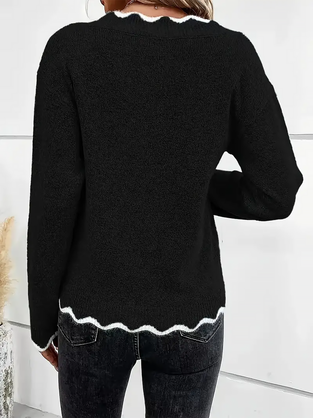 Cozy women's long sleeve v-neck sweatshirt, ultimate comfort for casual days.