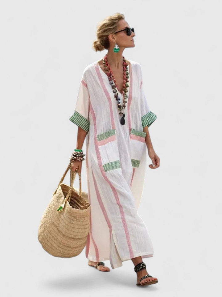 Women's elegant flowy maxi dress for effortless style, perfect for summer fashion.