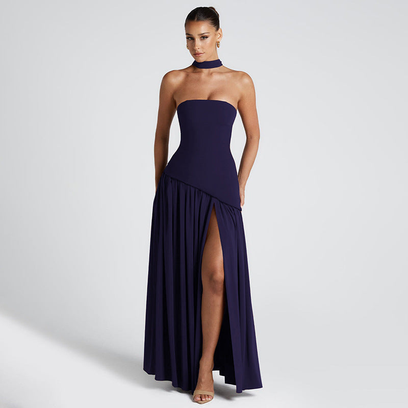 Versatile women's long evening dress. Strapless design & elegant side slit make it perfect for any party.