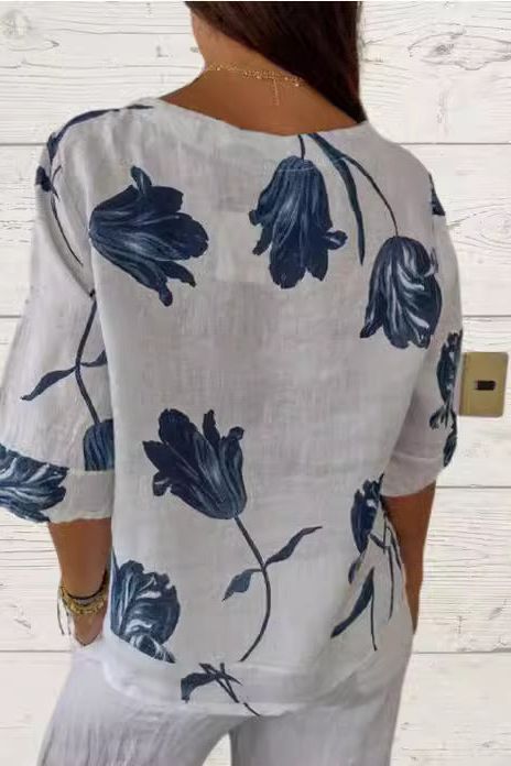 Stylish women's long sleeve blouse with a relaxed fit, ideal for modern office wear or elegant casual outfits.
