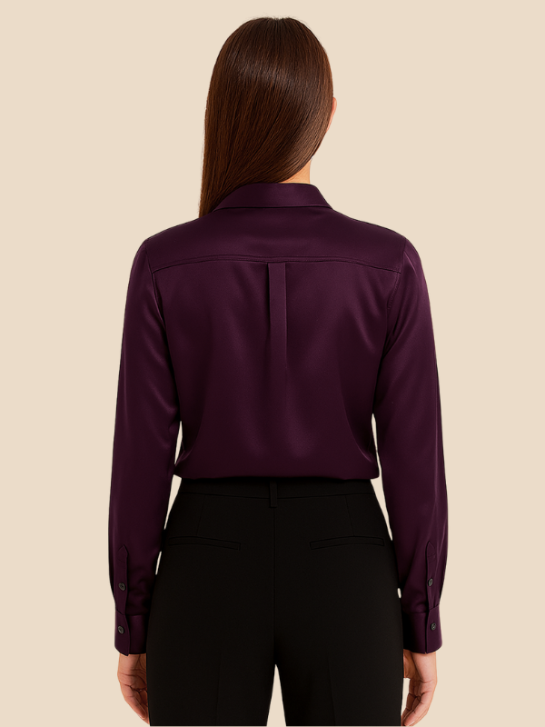 Business casual long sleeve blouse, perfect elegant office top.