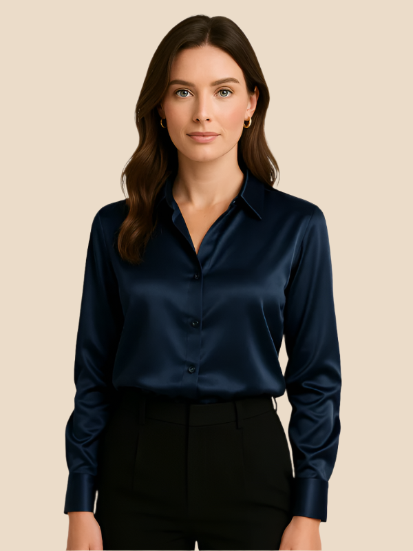 Chic women's long sleeve top, elegant and perfect for business wear.