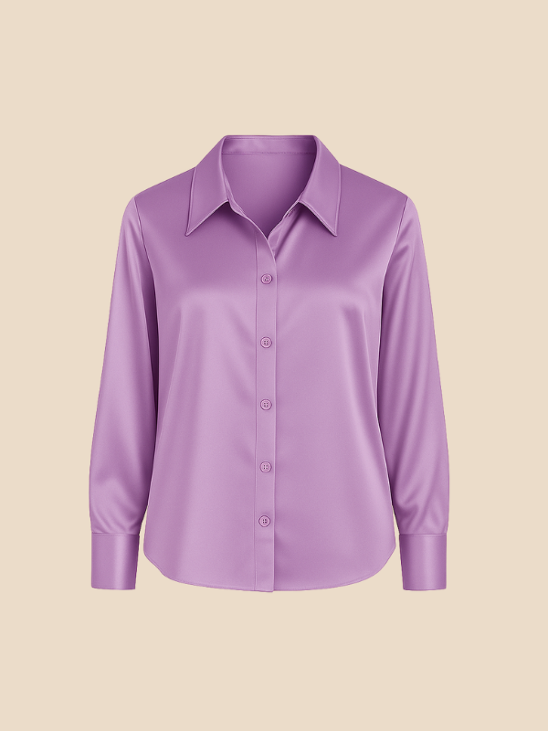 Womens apparel: long sleeve button blouse, perfect for office and professional looks.