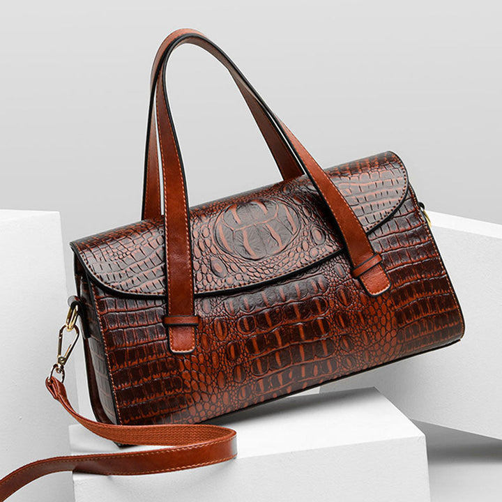 Women's elegant shoulder bag with chic crocodile embossing, perfect as a versatile fashion accessory.