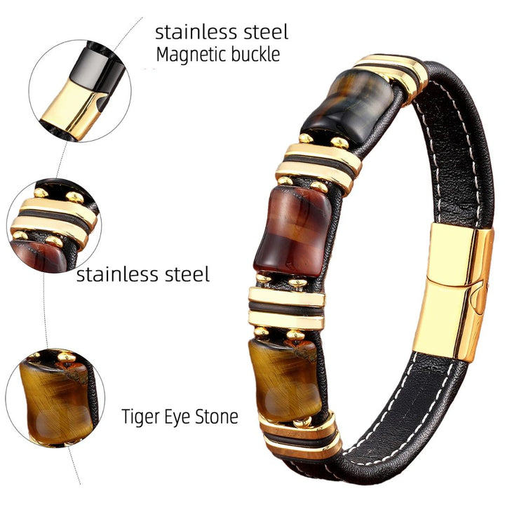 Grounding Tiger's Eye stone bracelet for women, combining natural beauty with elegant, adjustable design.