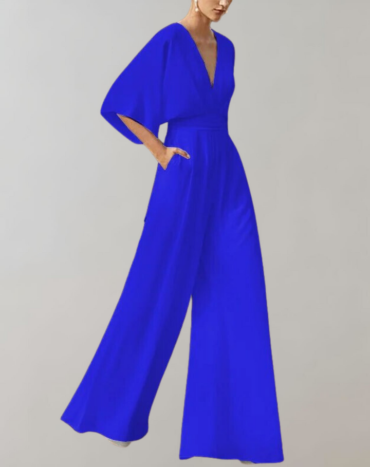 Comfortable & elegant wide leg jumpsuit for women. Versatile evening wear for any special event.