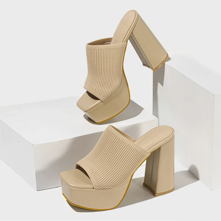 Open-toe platform sandals for women, offering a blend of modern style and comfort.