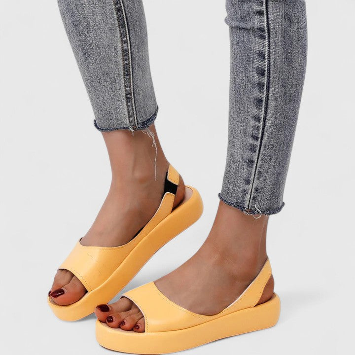 Emrynn women's summer sandals, elegant slip-on design with orthopedic features & arch support.