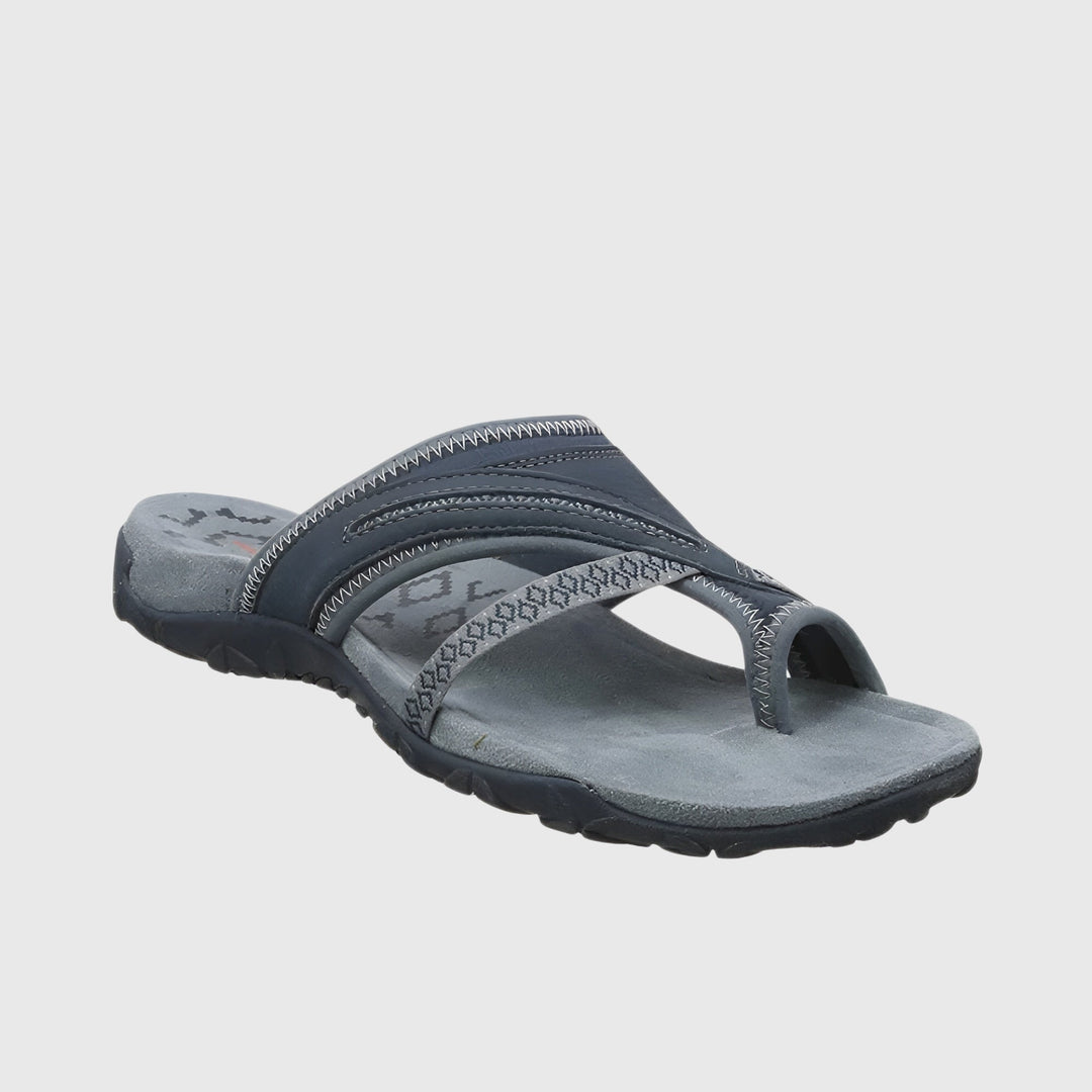 Non-slip women's summer sandals, ergonomic arch support & cushioned footbed for comfort.