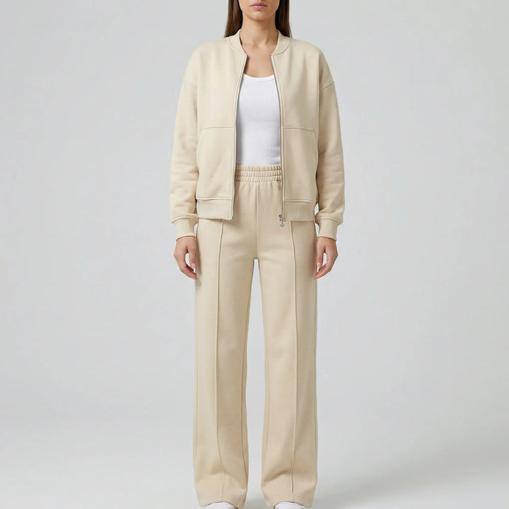 Professional women's regular fit straight leg trousers set, perfect for a polished business casual look.