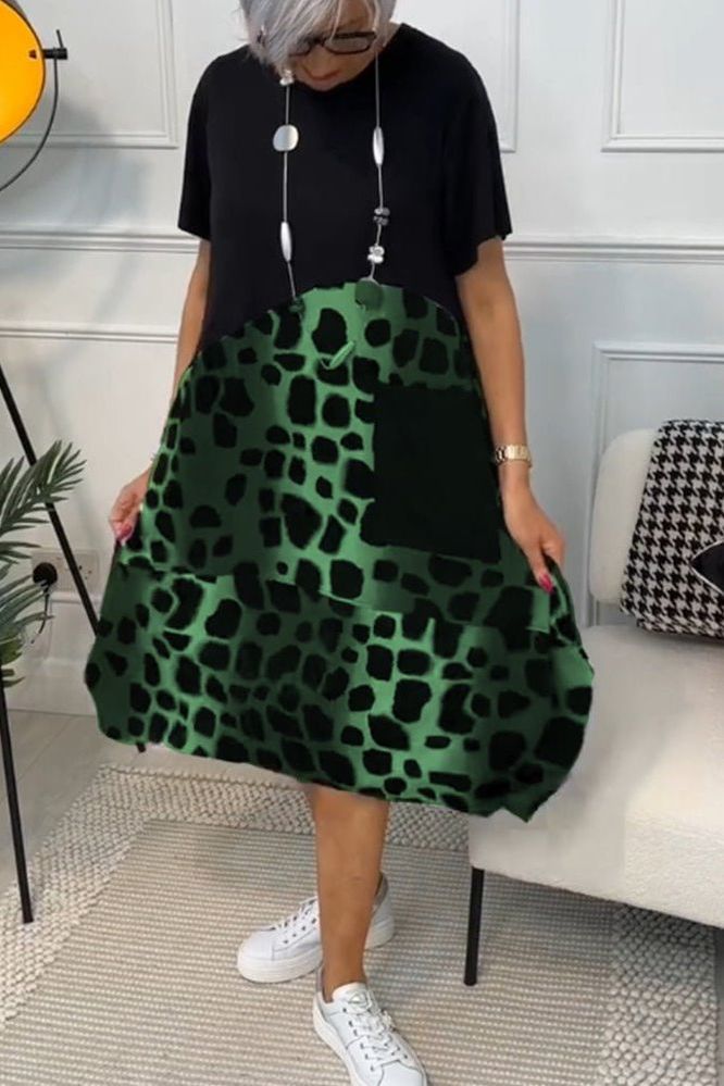Graceful Women's Floral Waist-Defined Midi Dress, a chic choice for summer parties & casual outings.