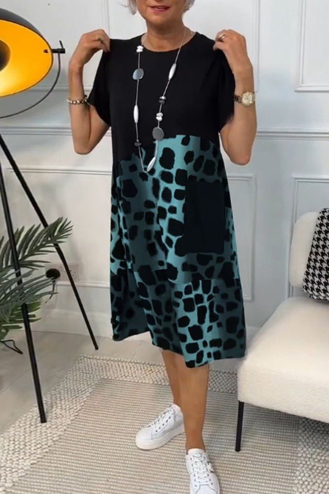 Stylish Women's Floral Midi Dress, waist-defined for a flattering silhouette, great for summer.