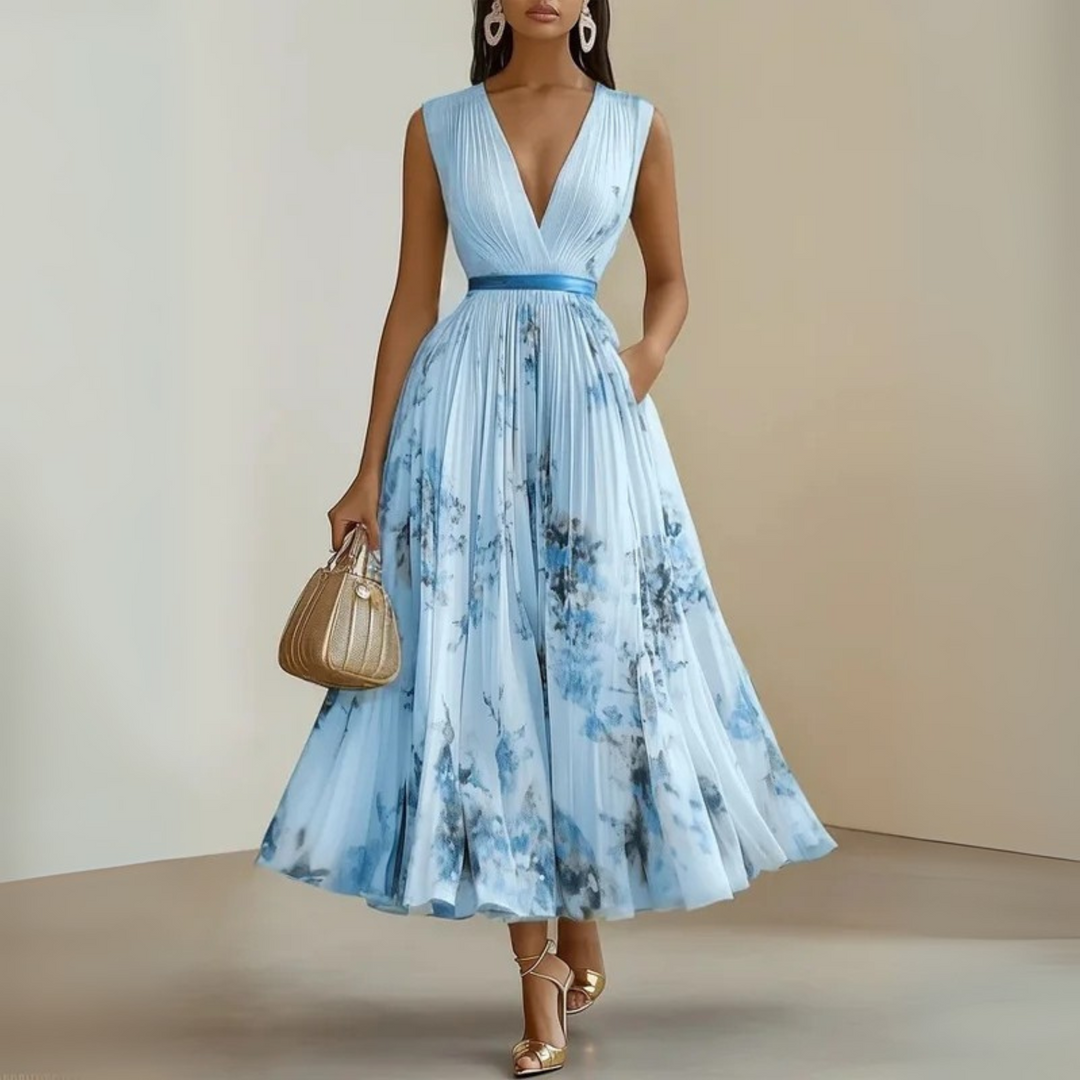 Lightweight flowing sleeveless maxi dress, perfect for women's summer fashion, comfortable and chic.