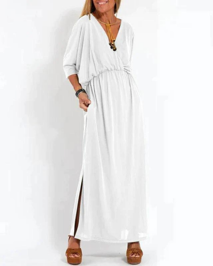 Casual women's flowy midi dress, comfortable fabric & adjustable straps for daily wear.