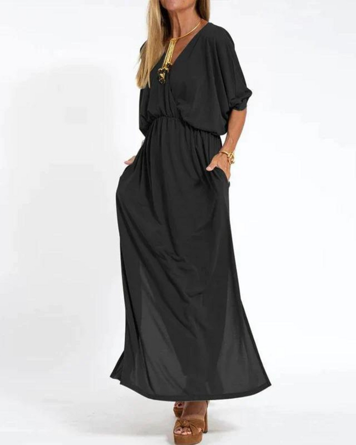 Stylish maxi dress for women, flowy silhouette & adjustable straps, ideal for summer elegance.
