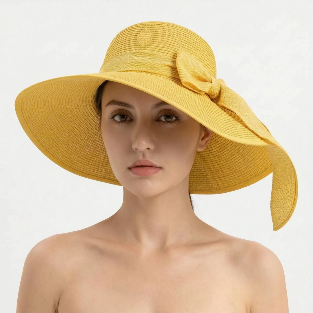 Lightweight women's travel sun hat, featuring a wide brim for maximum UV protection during summer getaways.