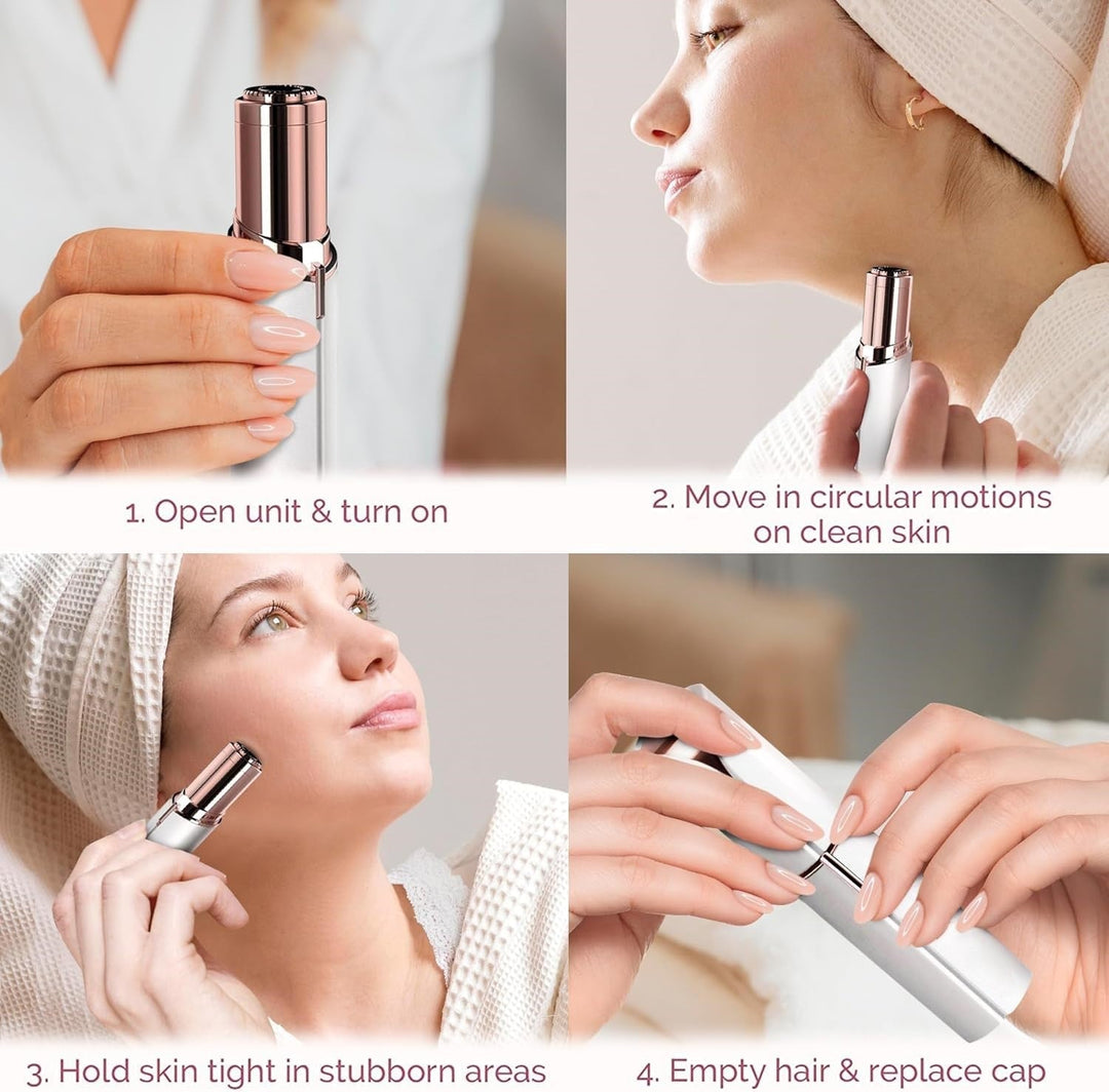 Gentle facial hair trimmer for women. Essential for smooth skin & quick touch-ups.
