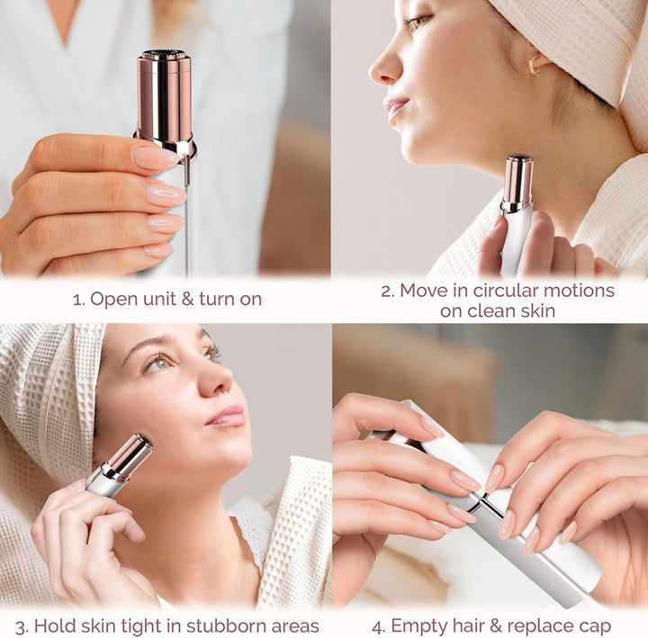 Gentle facial hair trimmer for women. Essential for smooth skin & quick touch-ups.