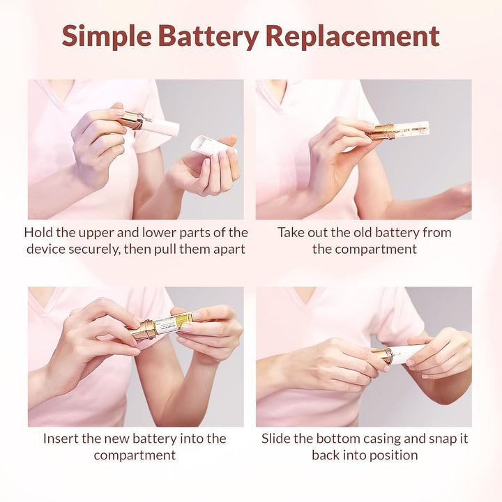 Portable electric facial trimmer for women. Painless grooming for smooth, radiant skin.