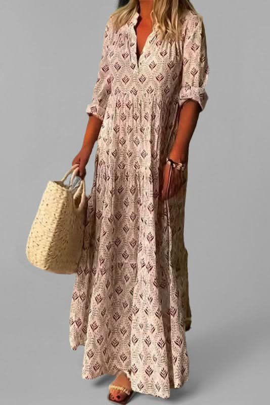 Women's Graceful Tiered Maxi Dress, an elegant and flowy long dress perfect for summer occasions. Versatile day to night.