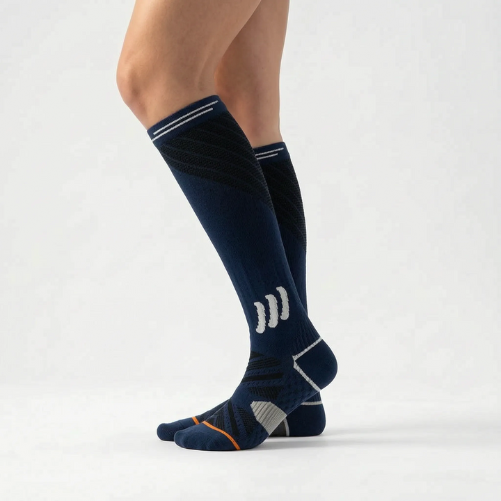 Soft, comfortable women's graduated knee-high compression socks, designed for all-day leg support & improved circulation.