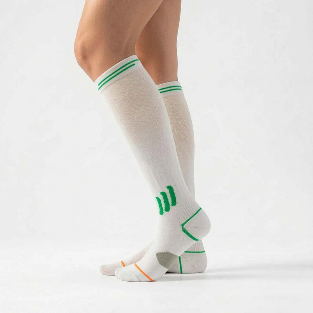 Everyday women's graduated knee-high socks, offering vital compression for leg support, enhanced circulation, and comfort.