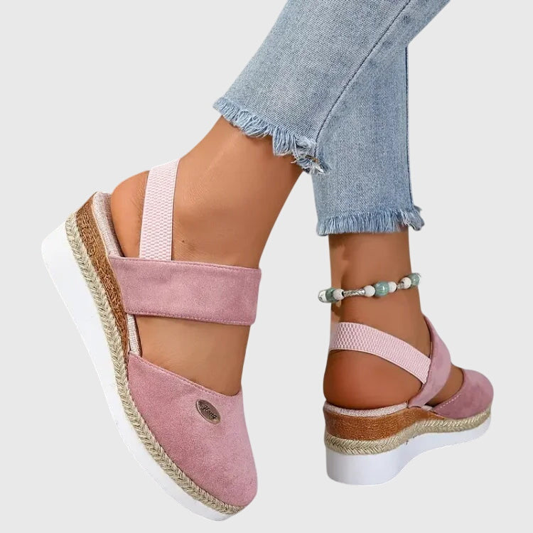 Harriet women's orthopedic footwear, cushioned for arch support & comfortable walking. Perfect summer slip-on shoes.