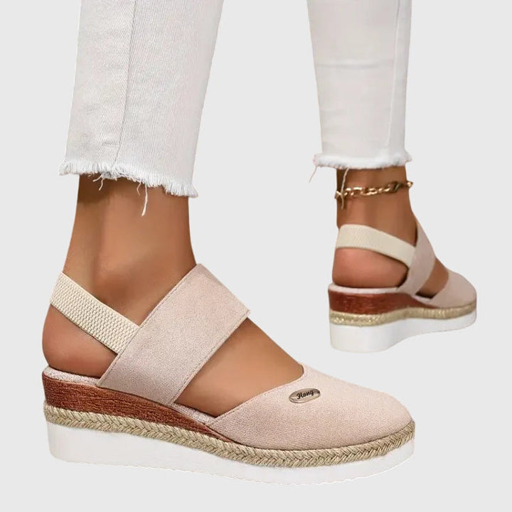 Harriet women's cushioned orthopedic sandals providing arch support, comfort, and pain relief for walking.