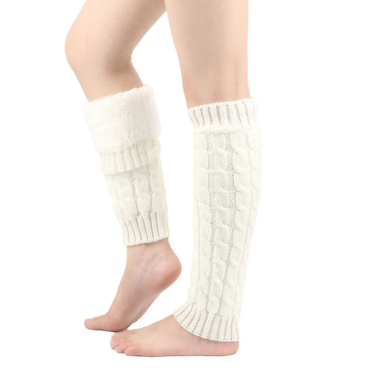 Women's thermal heating leg warmers for arthritis, cold relief, muscle stiffness, and improved circulation.