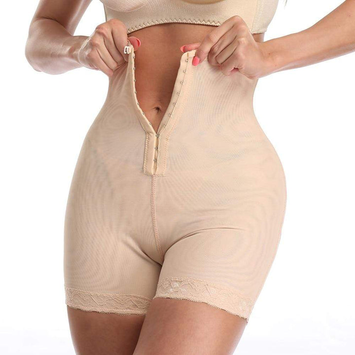 Women's high-waist sculpting shaping shorts for tummy control, seamless undergarment for a smooth silhouette.