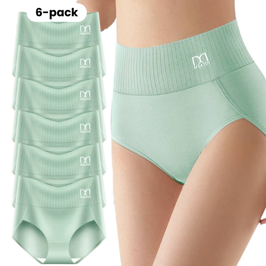 Comfortable high-waist shaping briefs for women, offering firm tummy control and a smooth finish.