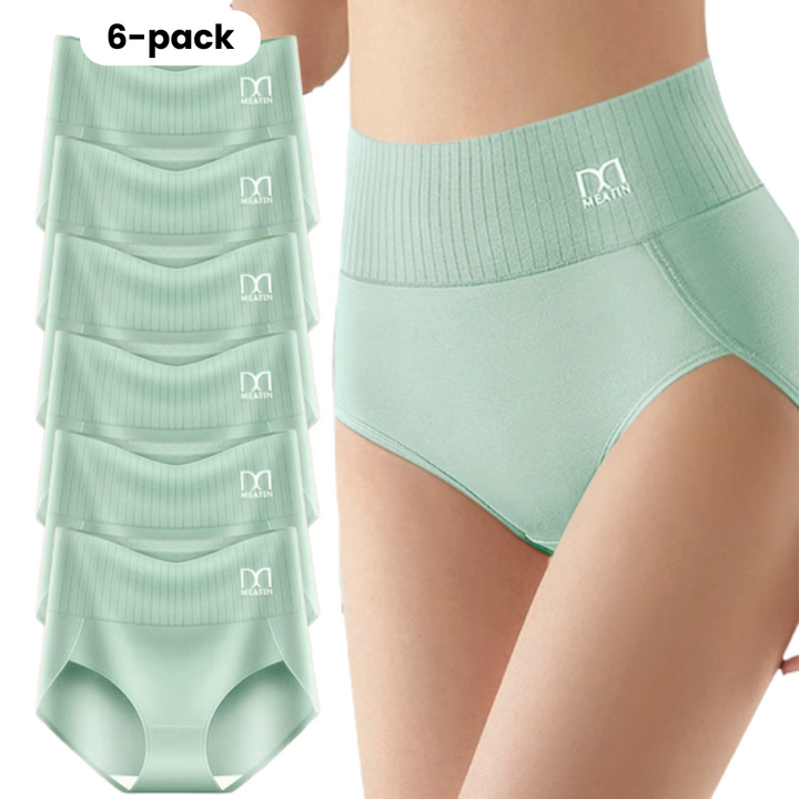 Comfortable high-waist shaping briefs for women, offering firm tummy control and a smooth finish.