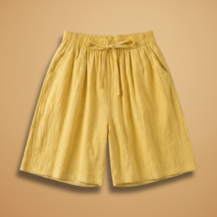 Women's high waist wide leg shorts with drawstring. Perfect for summer casual wear.