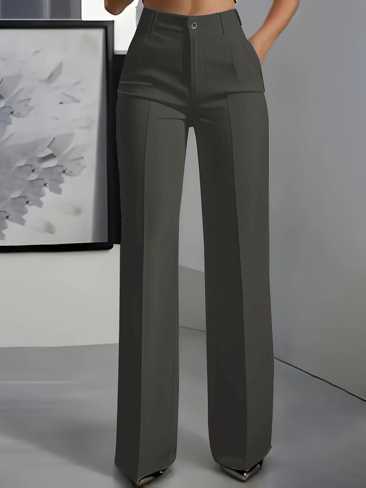 Versatile women's high waist wide leg trousers, ideal for chic office outfits or comfortable casual days.