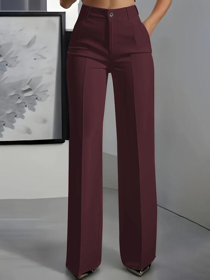 Chic and comfortable women's high waist wide leg trousers, suitable for versatile office & casual looks.