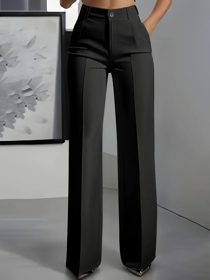Women's high waist wide leg trousers, a versatile and comfortable pant for chic office or casual style.