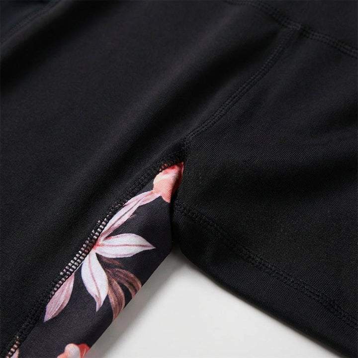 Comfortable high-waisted women's running leggings. Opaque fabric ensures secure, confident gym & workout sessions.
