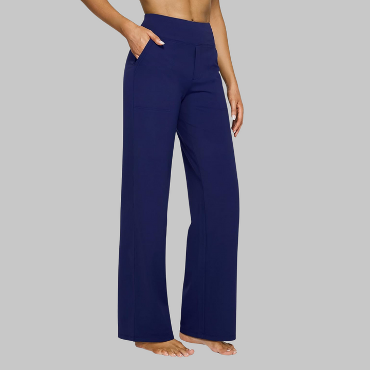 Flowy wide-leg pants for women, high-waisted design providing ultimate comfort and style.