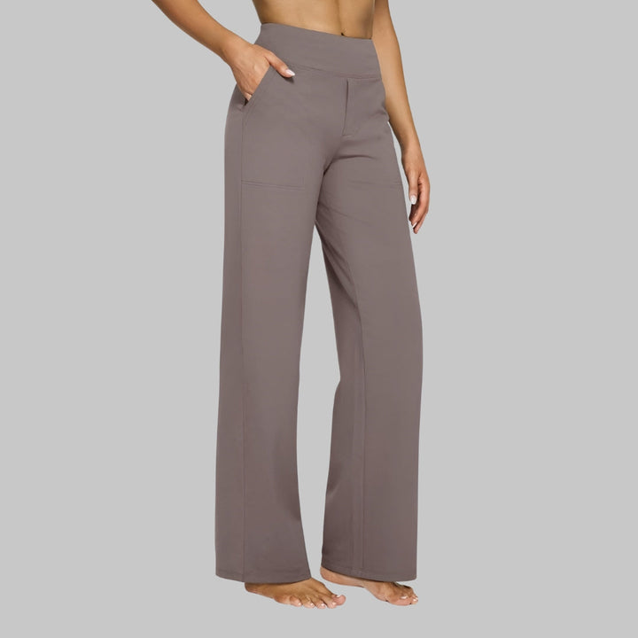 Comfortable full-length wide-leg pants for women, featuring a flattering high waist.