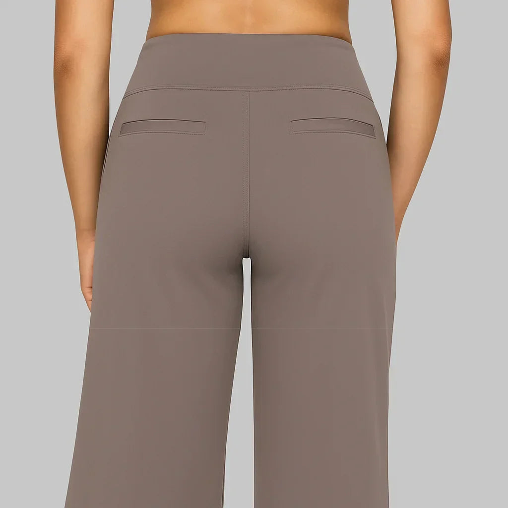 Effortless women's wide-leg pants, high-waisted and comfortable for all-day wear.